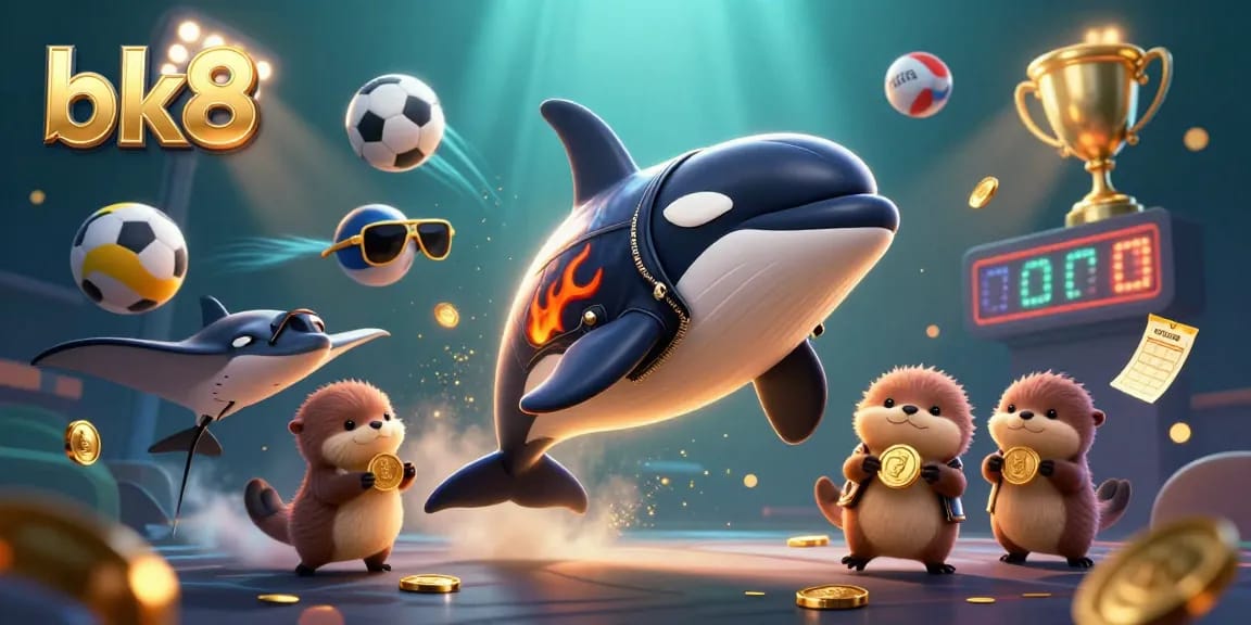Engage with bk8's vibrant casino world featuring dynamic characters and sports elements.