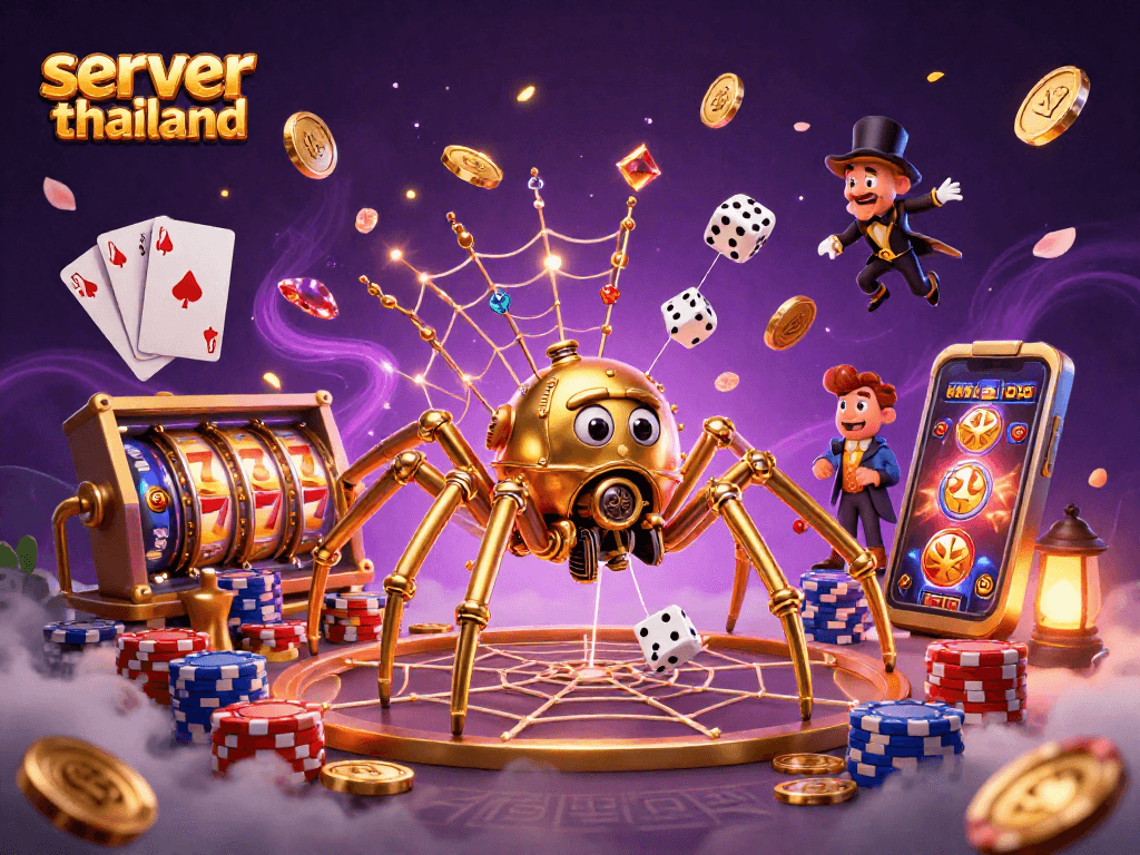 Experience thrilling gameplay at server thailand with a steampunk spider web of opportunities and jackpot delights.