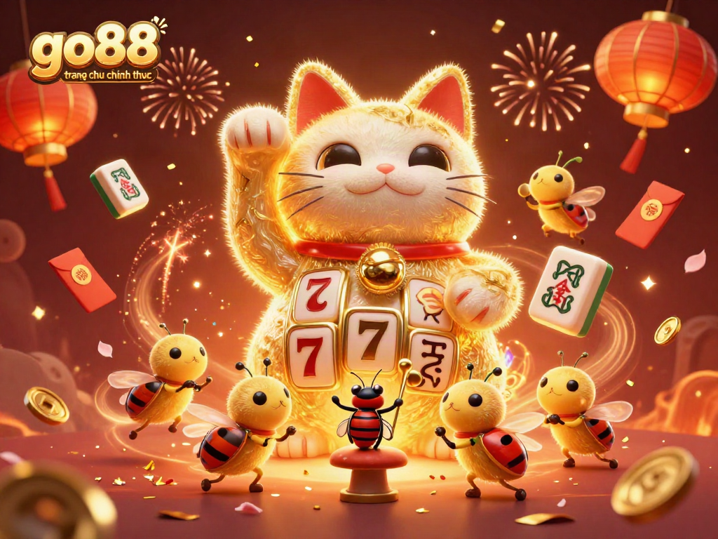 Engage with the go88 trang chu chinh thuc experience through a vibrant 3D illustration showcasing casino elements.