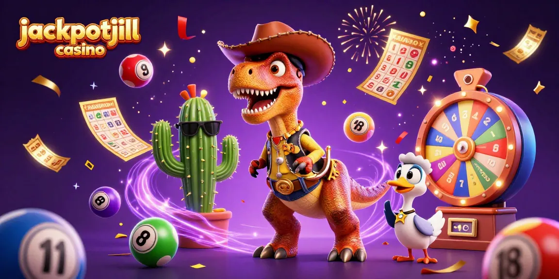 Experience thrilling jackpots at jackpotjill casino with a vibrant 3D lottery scene.