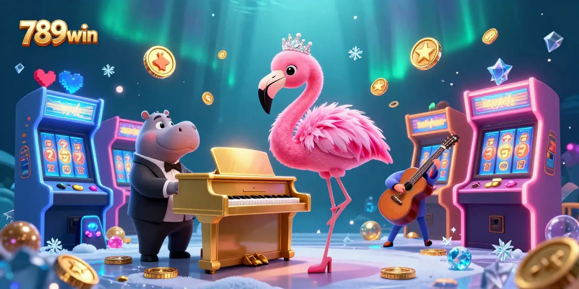 Engage with the vibrant world of 789win featuring a casino-themed digital illustration.