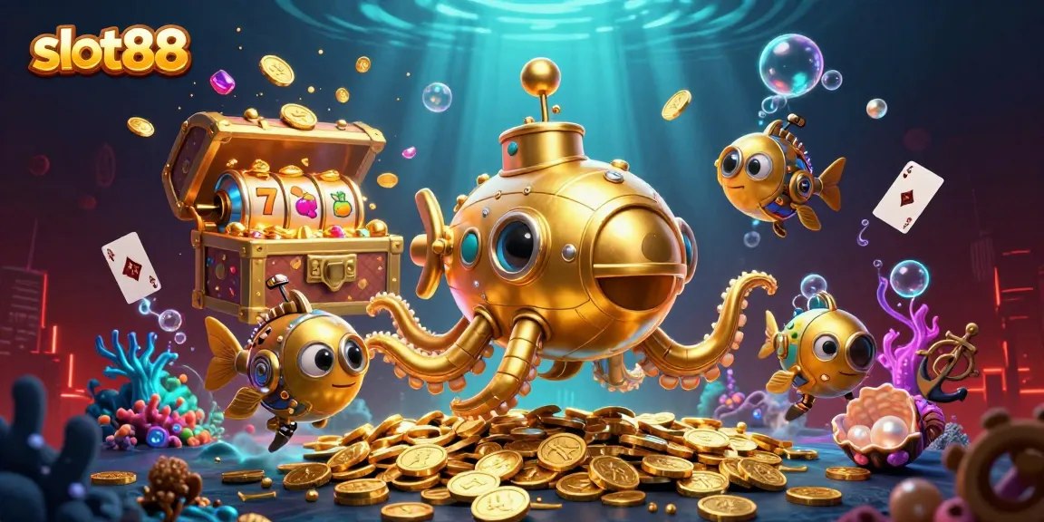 Experience the thrill of slot88 with explosive treasure in a dynamic underwater scene.